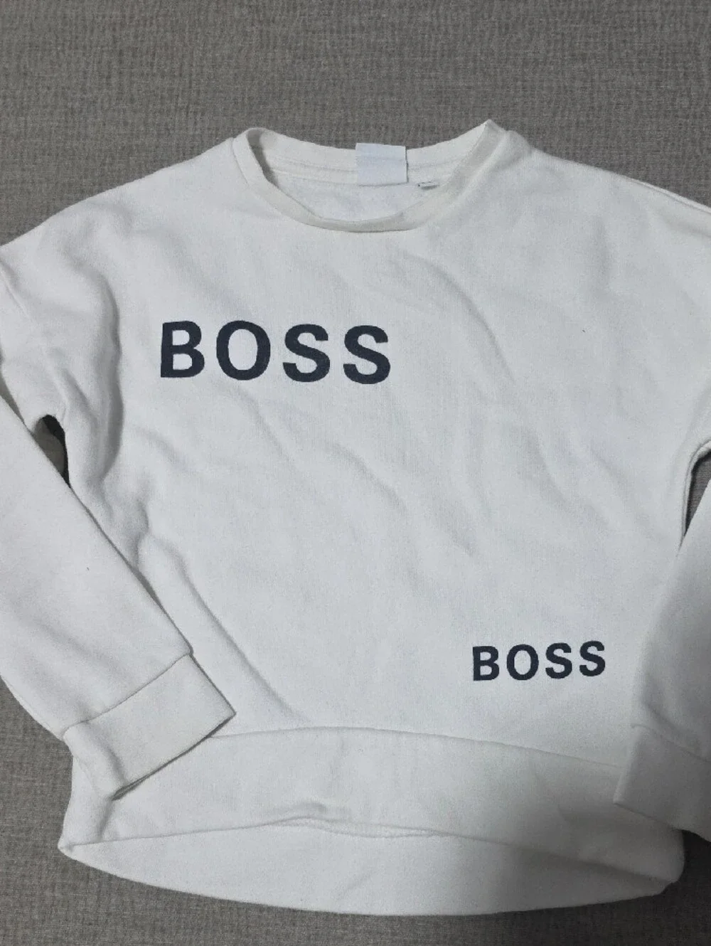 BOSS White Kids Sweatshirt & Joggers Set